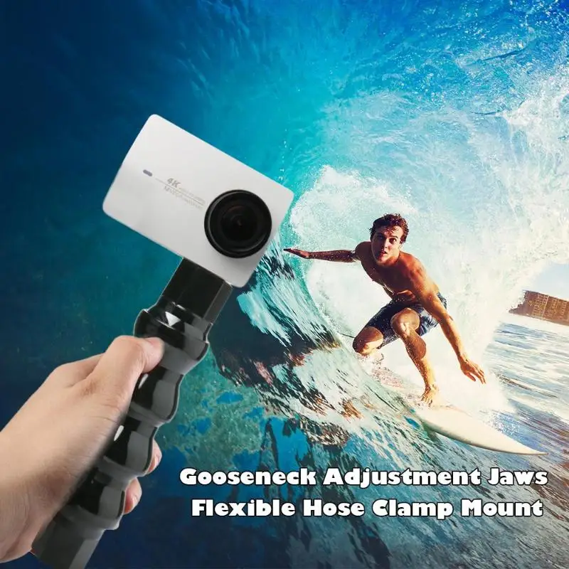 ALLOYSEED 4/8 узлов Gooseneck Регулировка Casmera Челюсти Гибкий шланговый зажим Крепление для GoPro Hero экшн-видеокамер аксессуары
