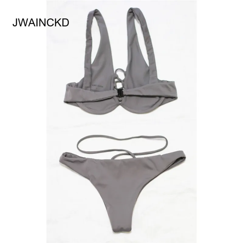 Женский купальный костюм JWAINCKD бразильский купальник бикини с микро-застежкой
