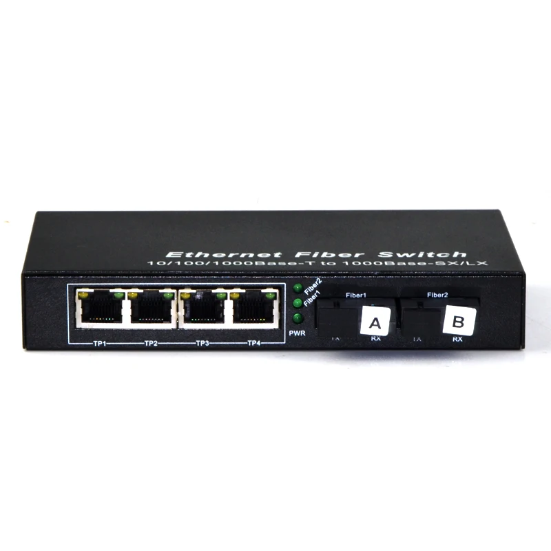 Медиа конвертер Gigabit Ethernet 4 порта 1000 Мбит/с RJ45 на 2 м|Оптоволоконное оборудование| |