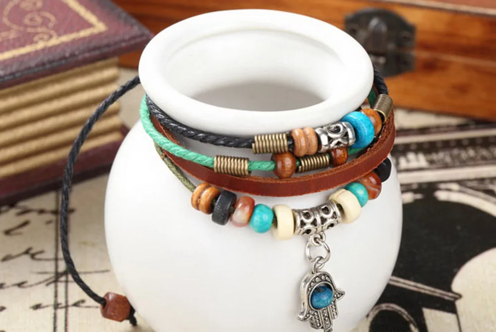 Бесплатная доставка 2014 курорт - стиль естественно щебень кожа ручной работы