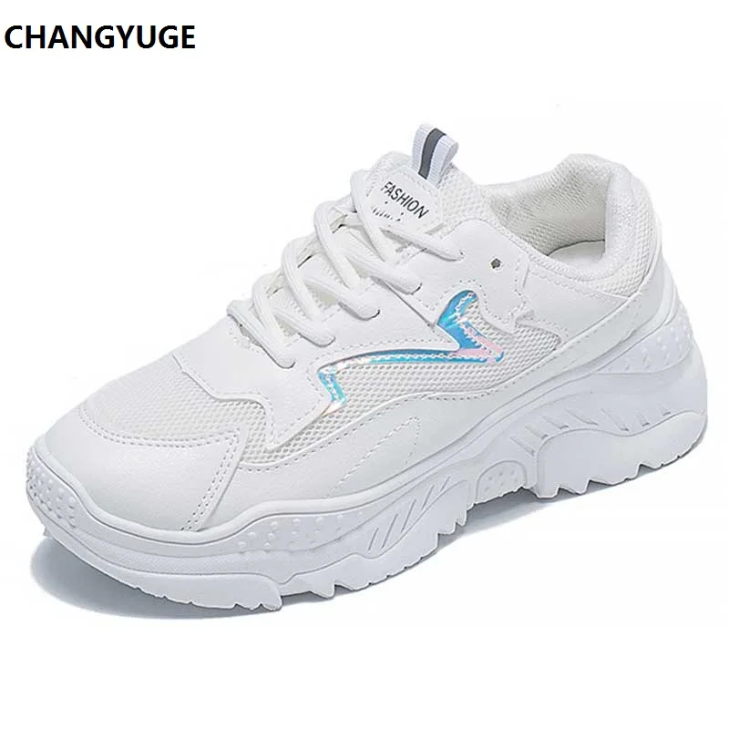 Кроссовки Voor Vrouwen модные кроссовки на платформе Schoenen Witte танкетке из сетчатого