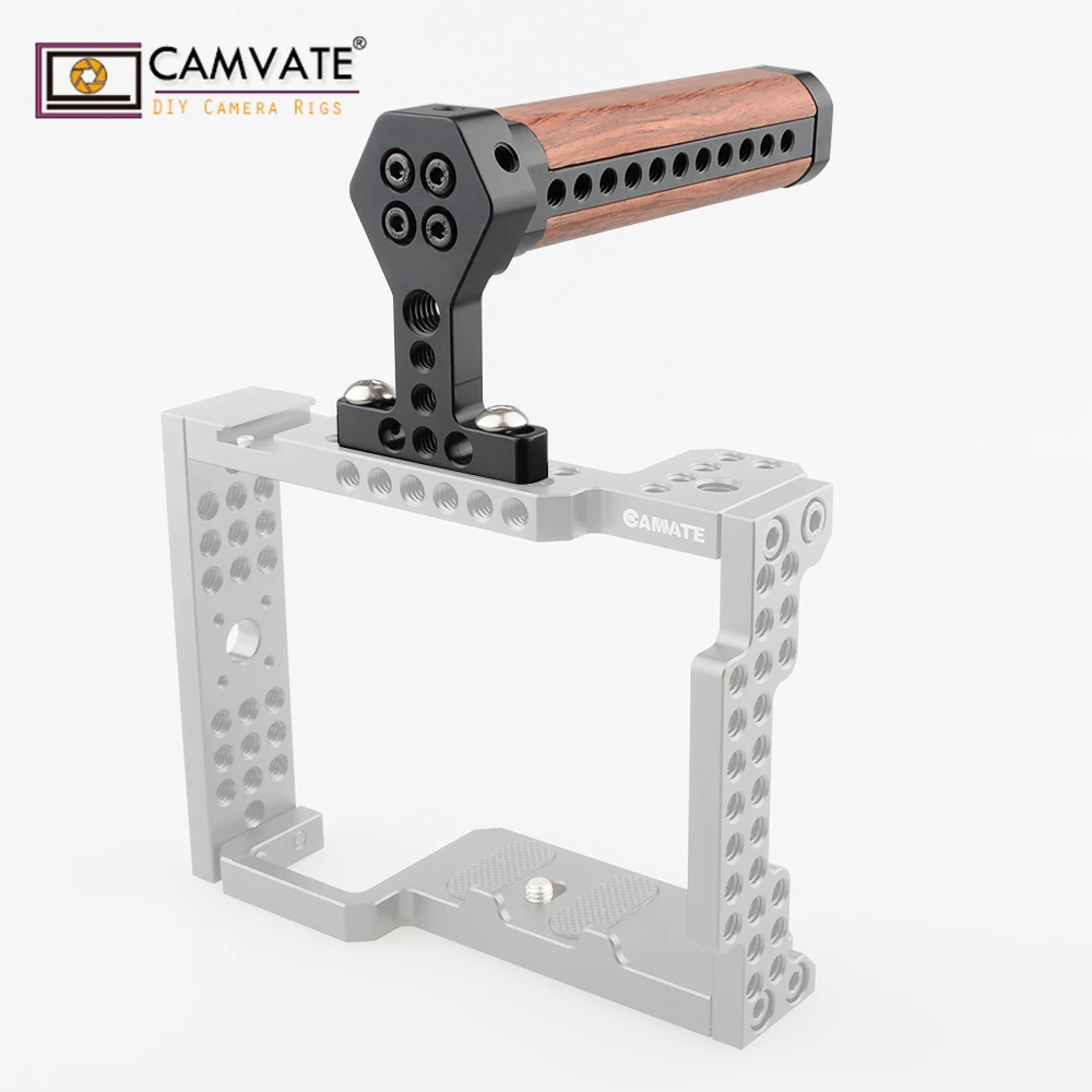 CAMVATE сверху сыр ручка деревянная ручка для GH5, 5dmarkiii клетка C1721 камера аксессуары для фотосъемки