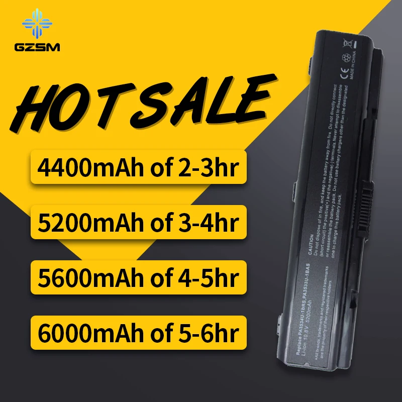HSW 5200 мАч ноутбук аккумулятор для Toshiba PA3533U-1BAS PA3533U-1BRS PA3534U-1BAS PA3534U-1BRS PA3535U-1BAS PA3535U-1BRS