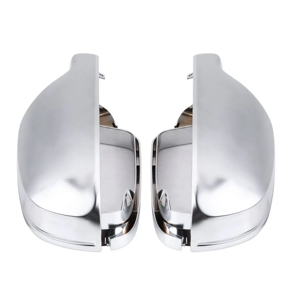 1 пара чехлов для автомобильного зеркала заднего вида Матовый хромированный