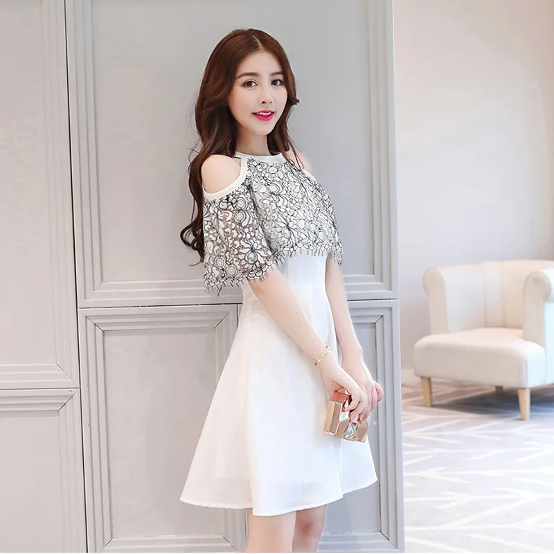 Лоскутное кружевное подростковое платье для женщин 2018 новые летние платья с