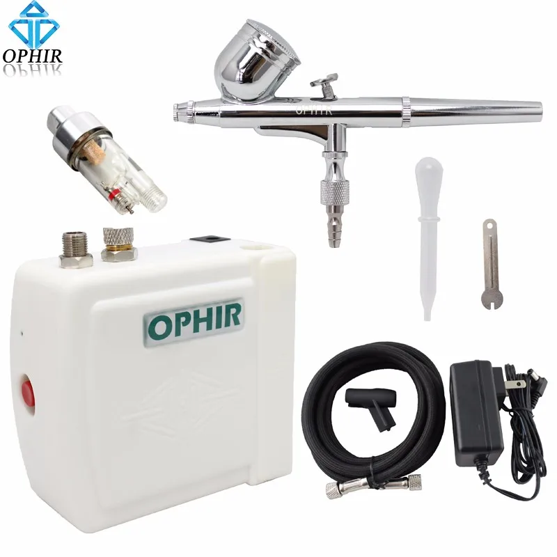 OPHIR Pro Набор Аэрограф для торта с компрессором двойного действия Набор Аэрограф для украшения торта хобби наборы красок_ AC003+ AC004A+ AC011