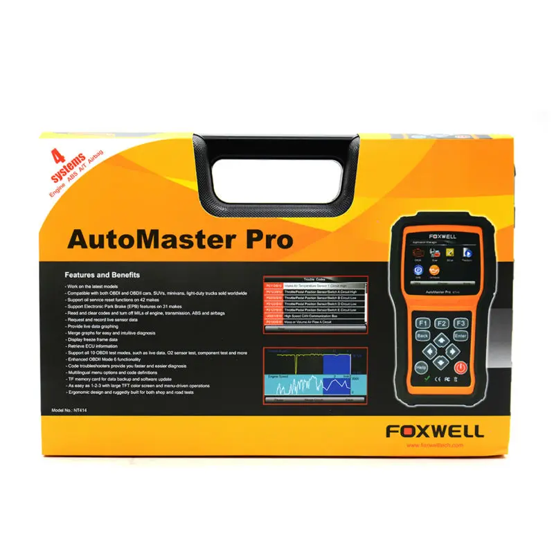 Недавно Foxwell NT414 четыре системы диагностики инструмент сканирования двигатель ABS