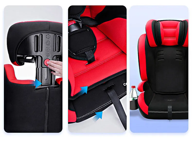 CARMIND детское автомобильное безопасное сиденье с подстаканником isofix мягкие автомобильные кресла с интерфейсом для 1-12 лет 9-36 кг автокресла