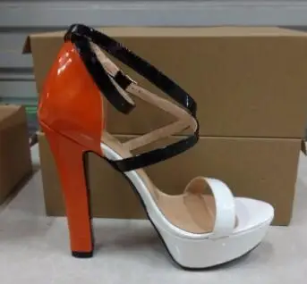 Туфли с перекрестной шнуровкой в европейском стиле Разноцветные Босоножки на