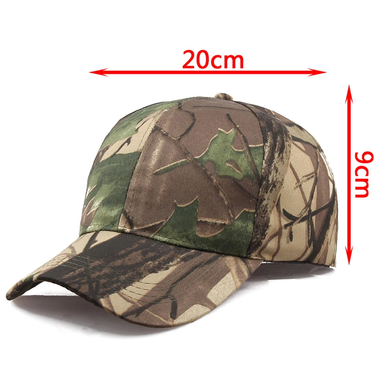 

1pc Men Women Camouflage Baseball Cap Adjustable Camo Fishing Hiking Army Outdoor Sun Hat 2 Styles