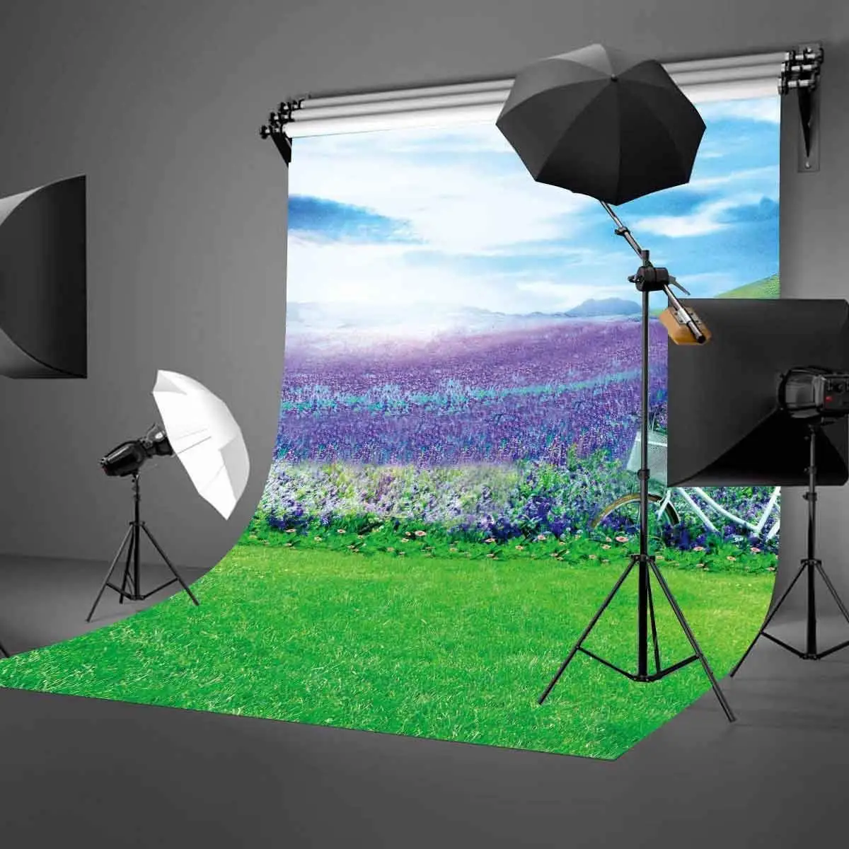 5x7ft природный пейзаж фон ультра фиолетовый цвет цветы Солнечный день фотография