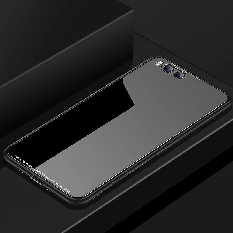 Роскошный Гибридный чехол для Xiaomi Mi6 задняя крышка из закаленного стекла