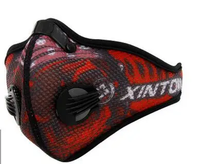 Q331 red Q331 XINTOWN мужские спортивные велосипедные дышащие угольные фильтры маска для лица велосипедная Пылезащитная смога полумаска для лица из неопрена PM2.5 - Цвет: Q331 red