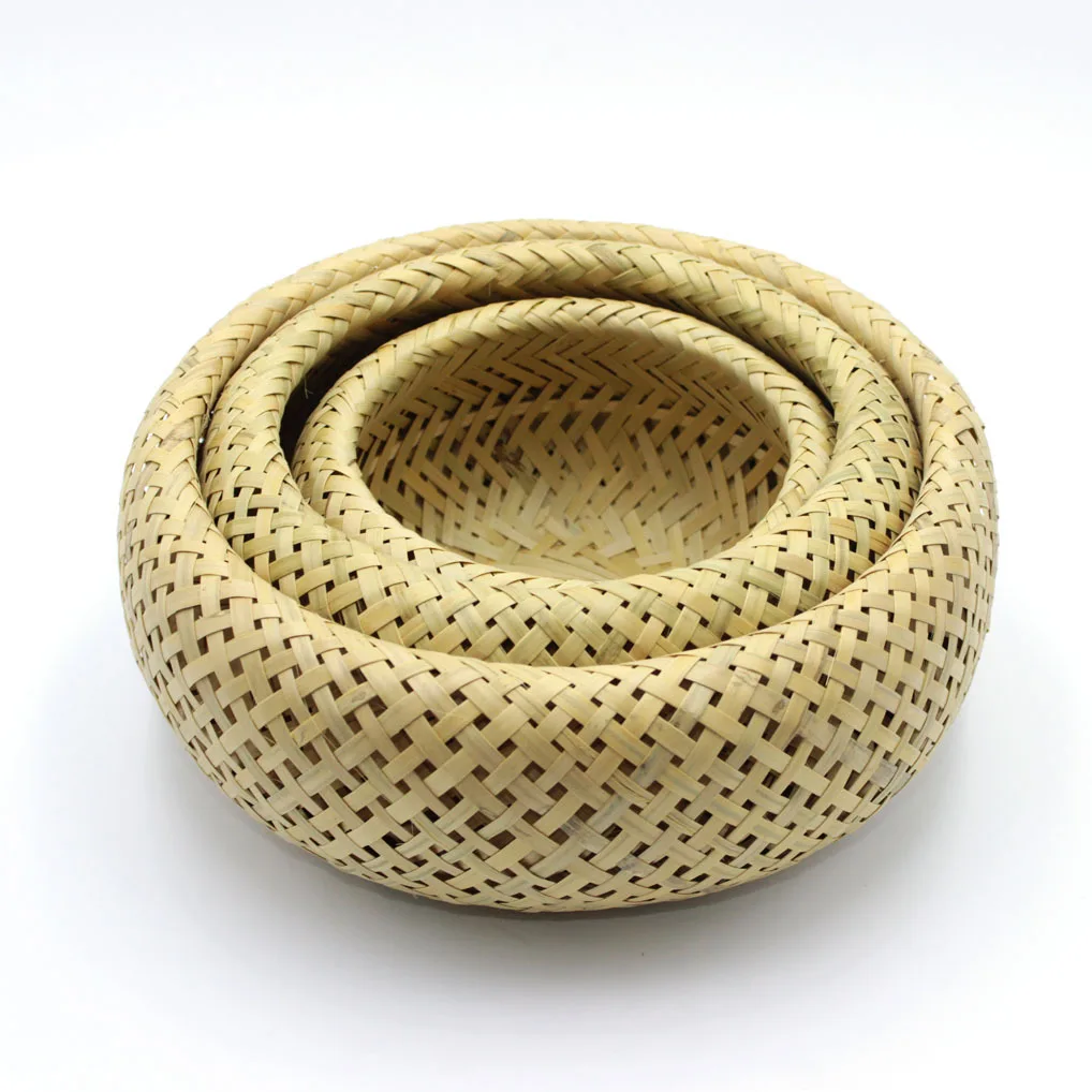 Бамбуковая плетеная корзина для хранения фруктов фруктовые тарелки закуски