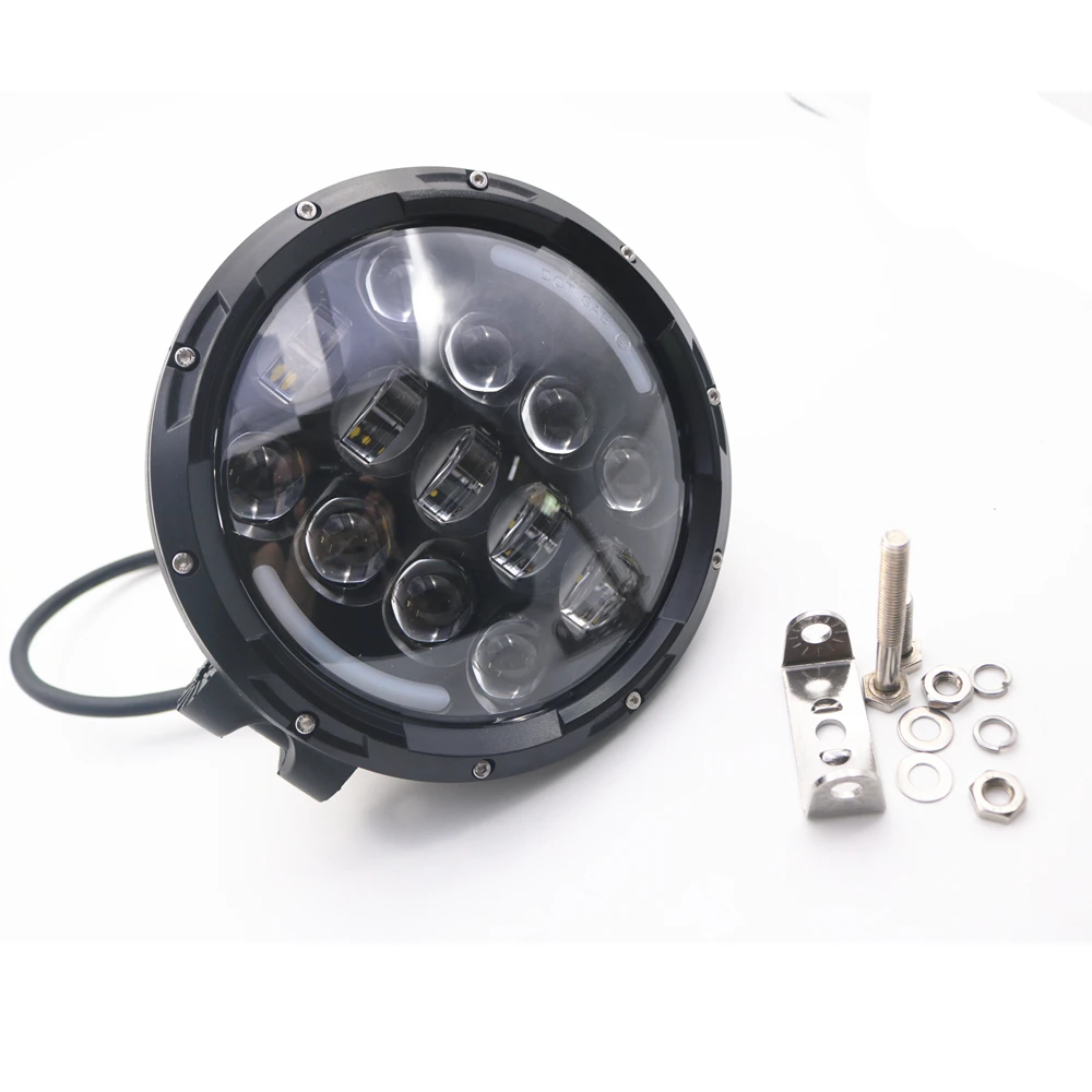 2pcs 7 inch 105W Led Work Light Hi Low Beam Offroad 4WD 4x4 LED DRL HeadLamp For Jeep Toyota Pickup Camper Trailer 12V 24V | Автомобили и