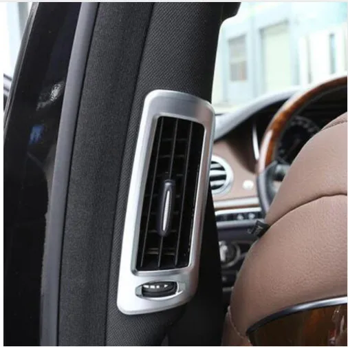 2 шт. для Mercedes Benz W222 S-класс S300 S320 S350 S400 автомобильные аксессуары ABS Chrome B столб воздух Conditining Outlet кадр отделкой