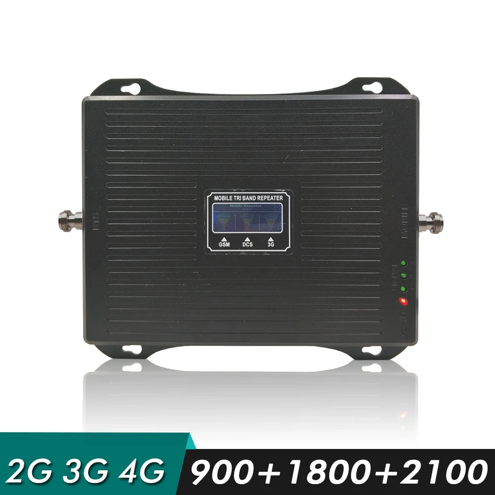 2G 3G 4G Tri Band Signal Booster GSM 900 DCS/LTE 1800 UMTS WCDMA 2100 Cell Phone Repeater Cellular Amplifier Antenna Set | Мобильные