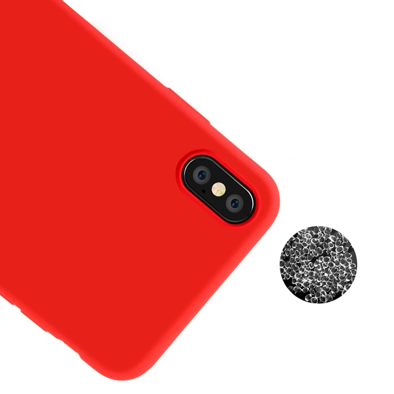Жидкий мягкий чехол для iphone 7 8 Plus X XS Max XR 6 6s 5S SE Capa Funda Coque оригинальные мягкие