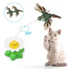 Автоматическая электрическая вращающаяся игрушка для кошек красочная бабочка Птица Животное Интерактивная фотоинтерактивная тренировочная игрушка для кошек