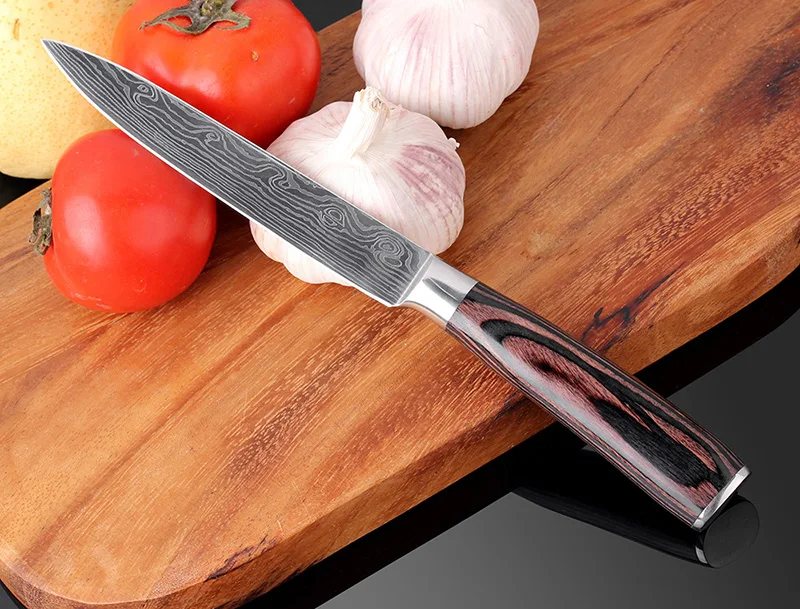 XITUO нож шеф-повара для нарезки 5+ 3,5 дюймов, нож для нарезки лосося и хлеба, нож для нарезки сашими, набор из 2 предметов, кухонный нож для очистки овощей, нож для пилинга