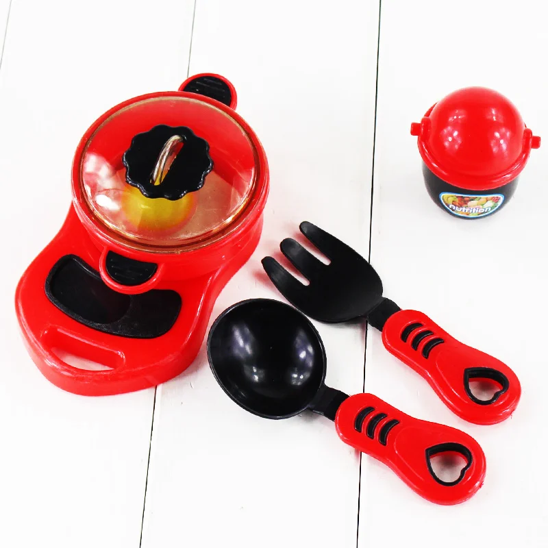 One Set Kitchen Cooking Toy Children DIY Beauty Plastic Role Play Kids Educational Toys Red Pink | Игрушки и хобби