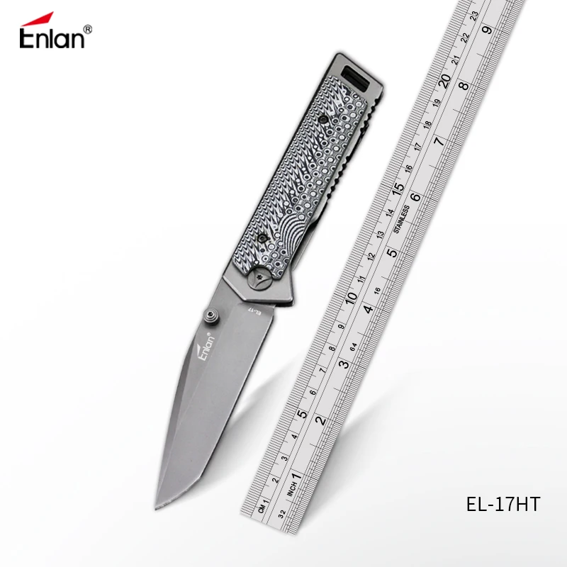 ENLAN EL 17HT нож для улицы 8Cr13mov сталь ручка Микарта Flipper шарикоподшипник складные ножи