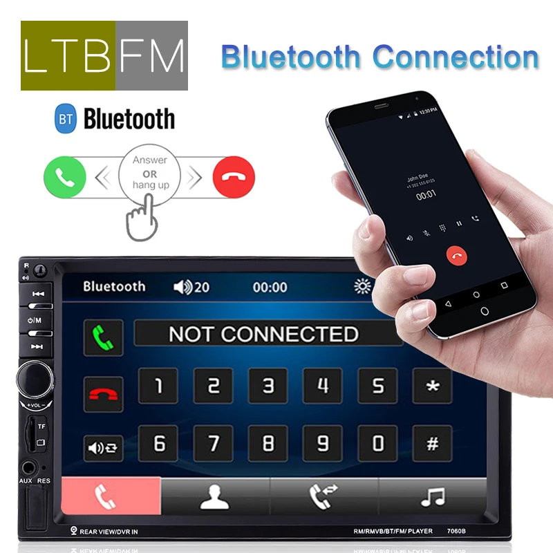 LTBFM 2 Din автомагнитола Bluetooth 2din автомобильный мультимедийный плеер " HD сенсорный Автомагнитола MP5 автомобильный аудио стерео с камерой заднего вида