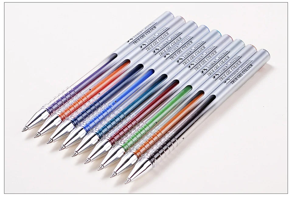 12 шт гелевая ручка Faber Castell True Gel 0,5 мм с Twinball для супер гладкого письма, предотвращает утечку чернил