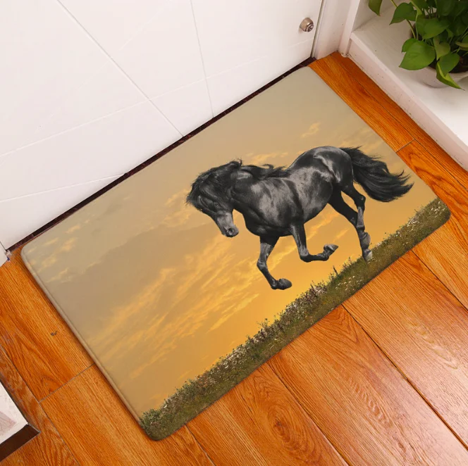 Zebra horse Grassland коврик для ванной кухонный ковер декоративные Противоскользящие