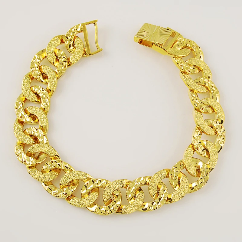 

Brand New 24K Gold Plating Luxury Hiphop Punk Bracelets for Woman Classic Wedding Engagement Pulseira Jewelry Ladies Bracelet