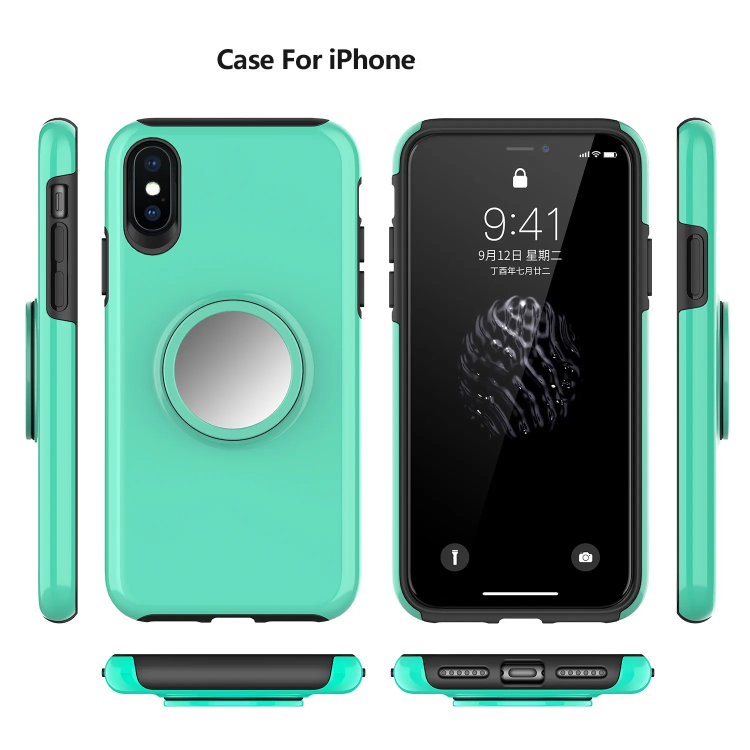 Противоударный чехол для iphone 6 6s 7 8 Plus X XR XS MAX автомобильный держатель скрытая