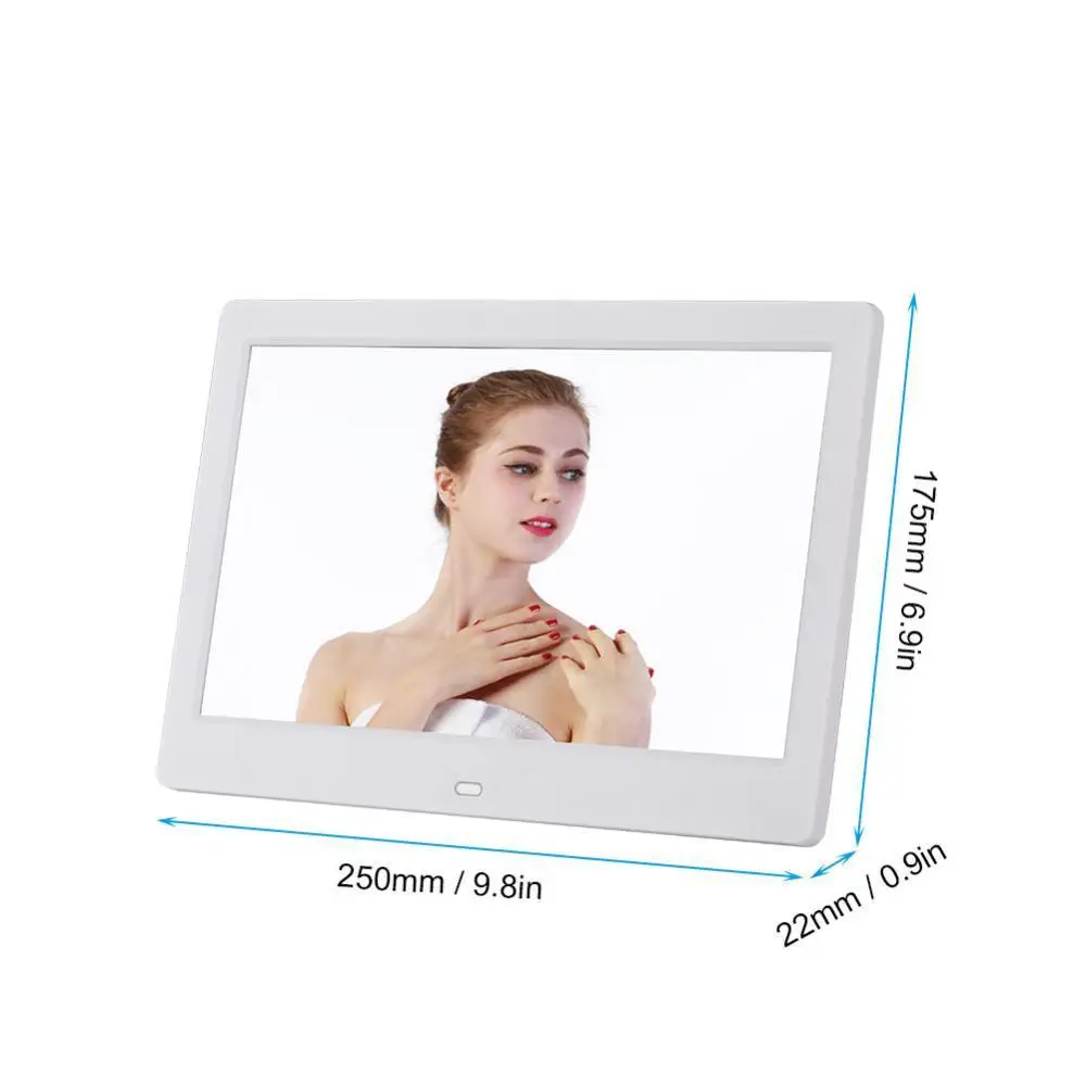 Цифровая фоторамка 10 дюймовая HD рамка цифровая 1024*600 будильник MP3 MP4