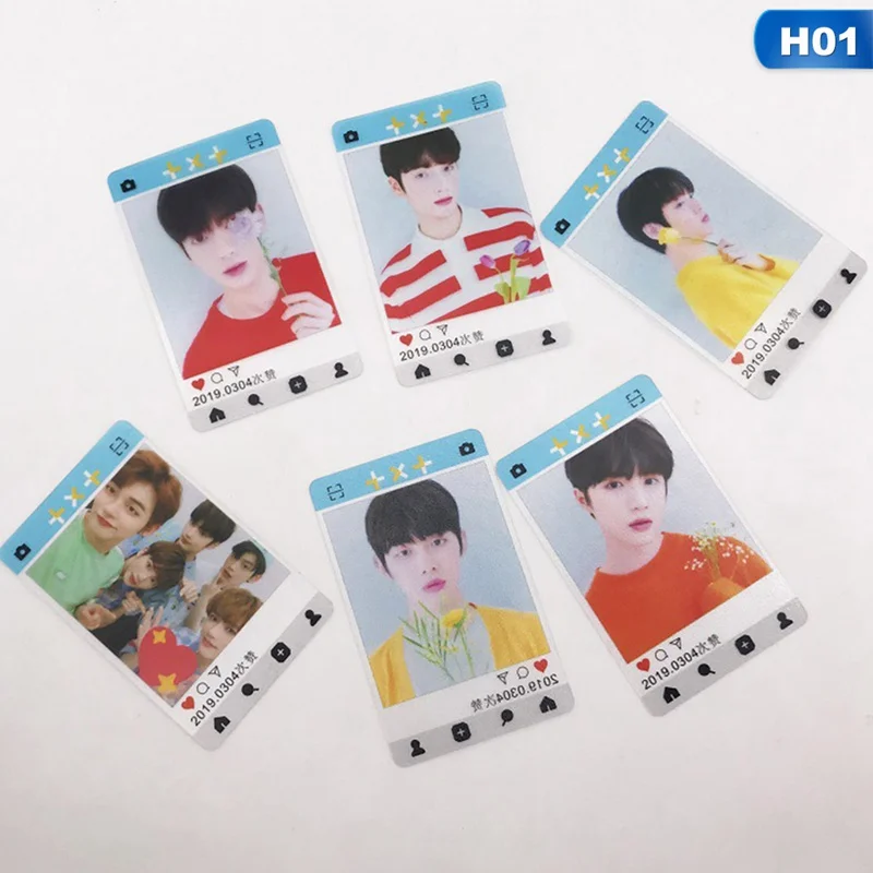 Kpop TXT Photo Stikcy Card tomorning X Together Dream Chapter Star Photo Card sticker DIY Crystal Card sticker - Цвет: H01