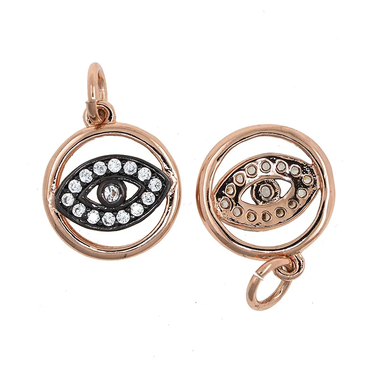 Двухтональные Подвески DIY в винтажном стиле с кристаллами сглаза подвески для