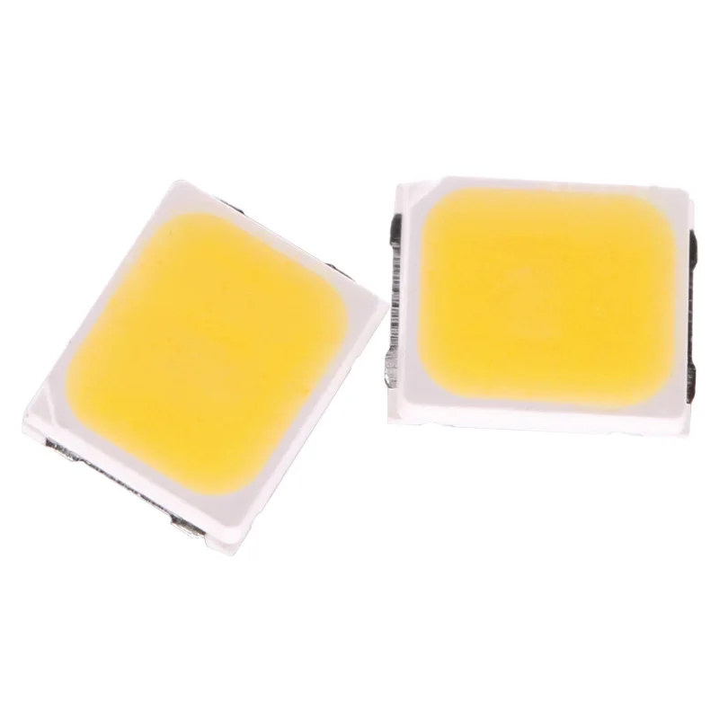 100 шт. SMD 2835 теплый белый светодиодный чип 0 5 Вт 3В 150мА 50 55лм Ультра яркое