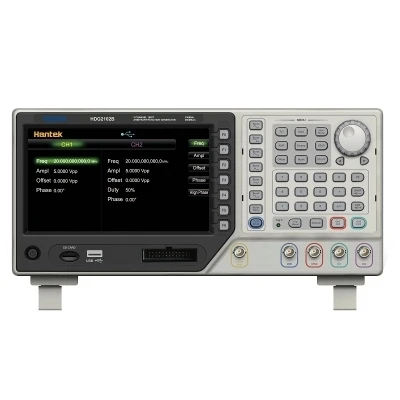 

Hantek HDG2062B 2CH 60MHz 250MSa/s DDS Function Signal Arbitrary Waveform Generator 64M Memory Depth USB 800x480 16CH Output