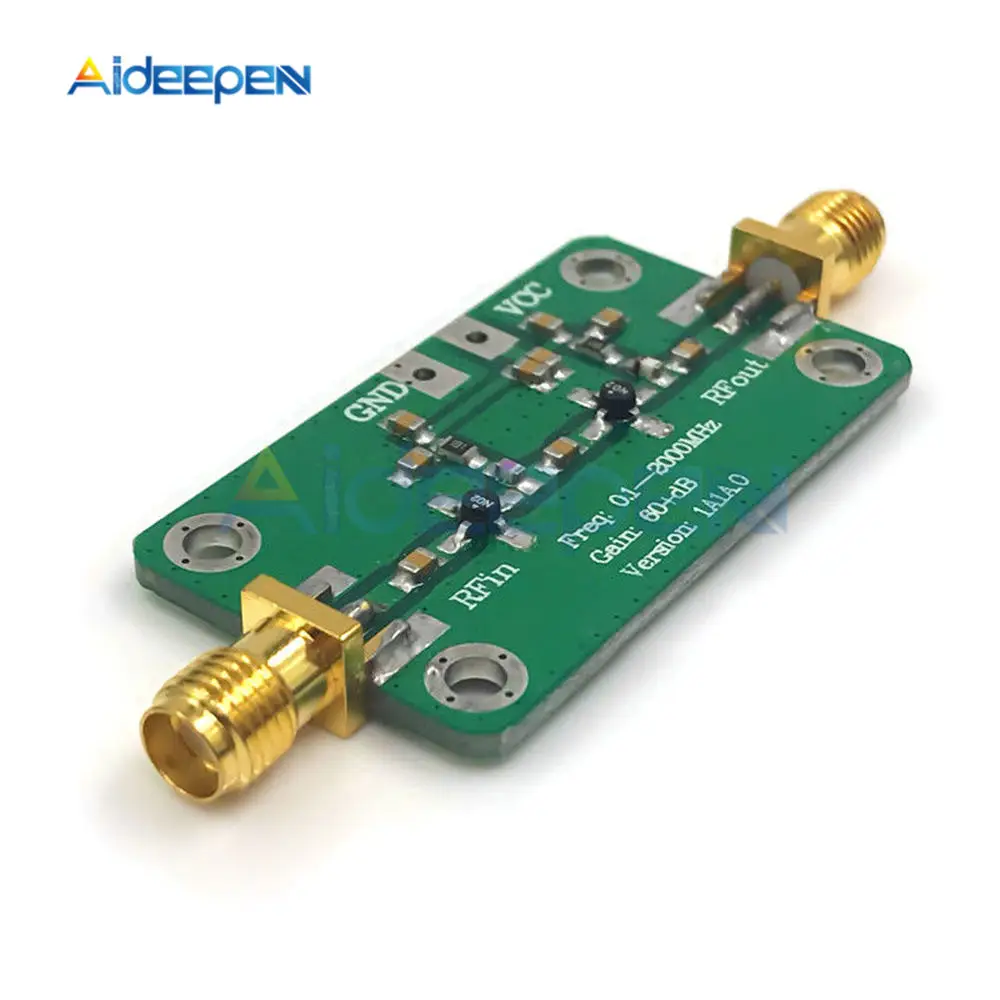 0 1 2000MHz Gain 60dB широкополосный усилитель РЧ Module LNA ~ 2GHZ DC 6 12V 35mA низкий уровень