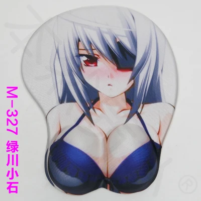 Аниме 3D грудь девушка коврики для мыши с поддержкой запястья ПК и ноутбука