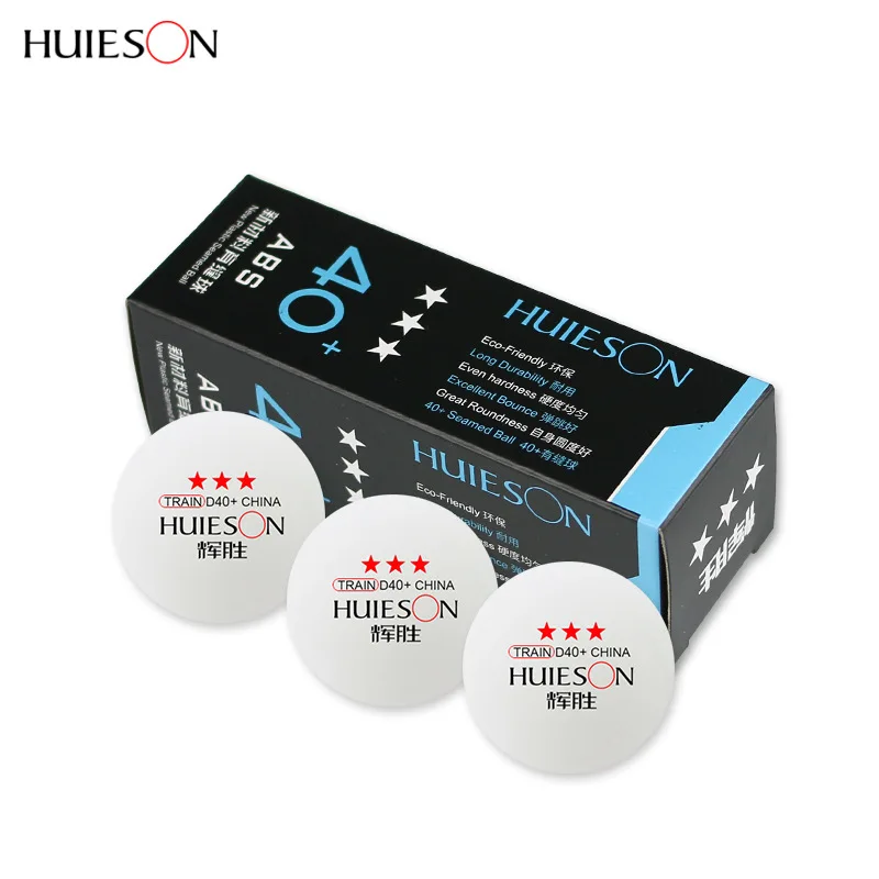 

Huieson 3 шт./кор. Новый Материал лоскутных ABS мячи для настольного тенниса Профессиональный Пластик шарики для пинг-понга Настольный теннис 3 зв...