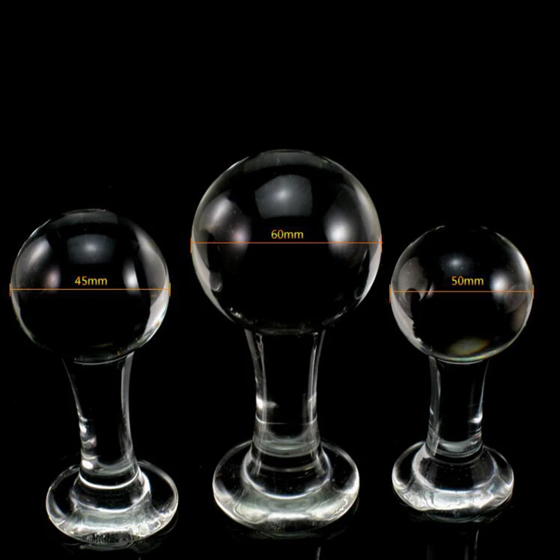 1 шт. большая головка из пирекс стекла Анальная пробка бусины Кристальный