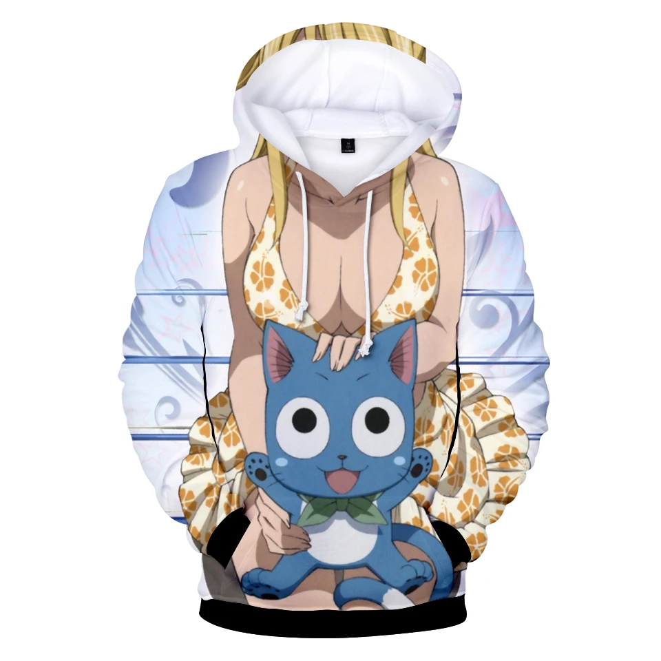 3D Принт толстовки Fairy Tail мальчик/девочка модный принт Удобная Толстовка аниме