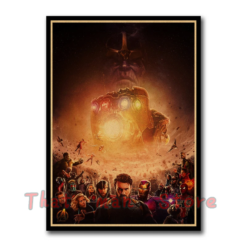 Marvel Фильм Мстители Бесконечность войны танос стражи постер стены Painitng для комнаты прозрачная художественная картина Наклейка на стену без рамки