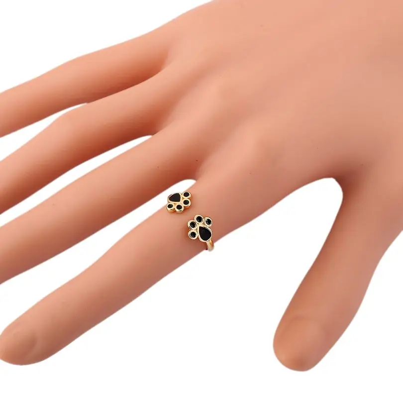 Женское кольцо из розового золота с рисунком кошки|fashion rings for women|rings womenring |