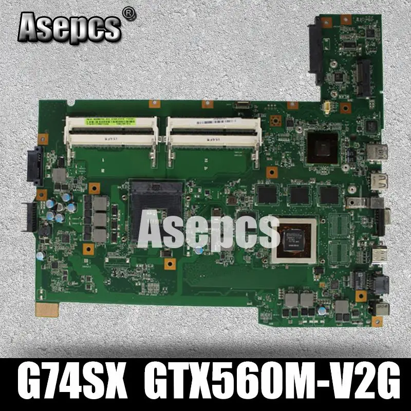 Asepcs G74SX материнская плата для ноутбука ASUS G74SX G74S G74 тестовая оригинальная материнская плата 2D GTX560M-V2G видеокарта