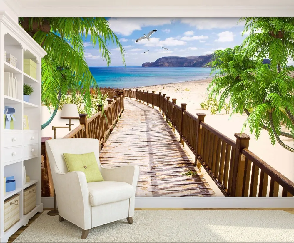 

[Self-Adhesive] 3D Beach Scenery 020 Wall Paper mural Wall Print Decal Wall Murals