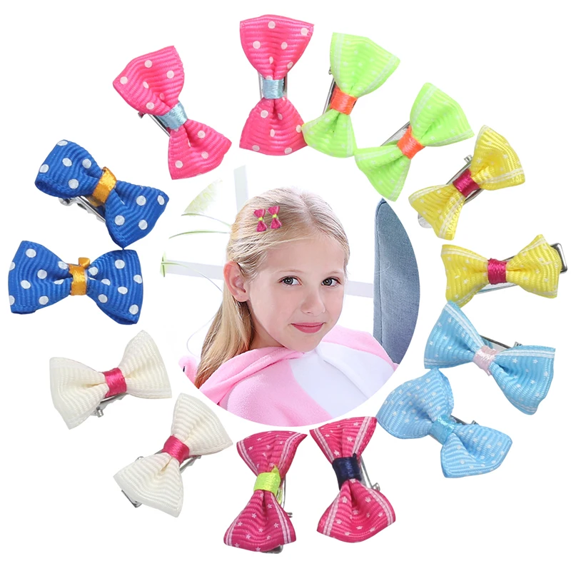 20 штук лук заколки для волос детей Цвет заколка из милых домашних животных