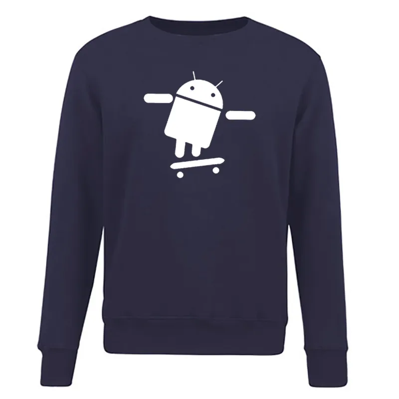 Мужская спортивная одежда Android robot 2019 толстовки Мужские Модные свитшоты с