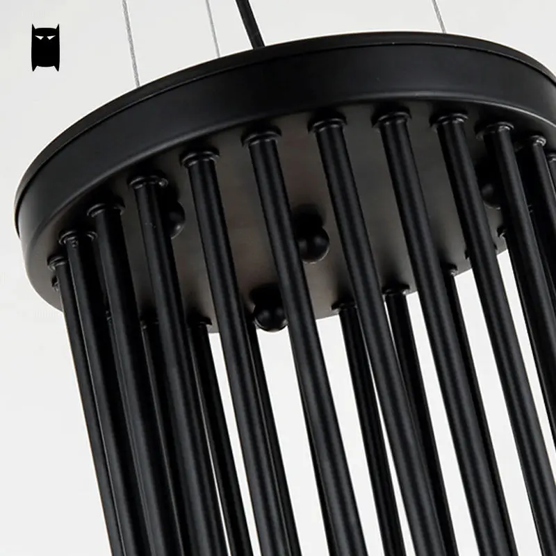 Черный железный подвесной светильник в форме спирали современный ретро