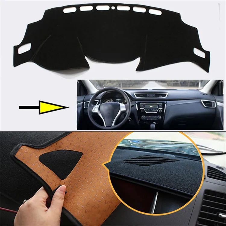 

New Interior Dashboard Carpet Photophobism Protective Pad Mat For Nissan Qashqai 2016