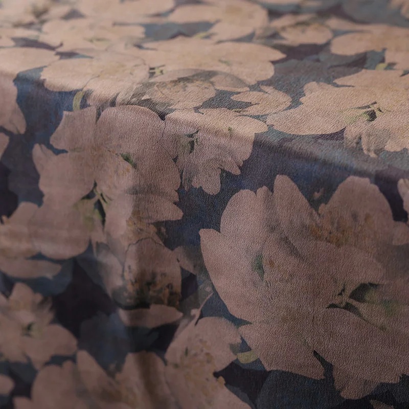 Тяжелая атласная ткань в стиле кантонской марли платье чонсам шелковая из